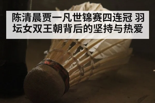 陈清晨贾一凡世锦赛四连冠 羽坛女双王朝背后的坚持与热爱